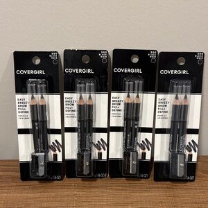 COVERGIRL Easy Breezy Brow Fill & Define Pencil with sharpeners 500 black NEW
